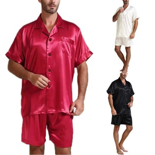 Wish Hot Sale Men's Solid Color Home Service Men's Pajamas Set