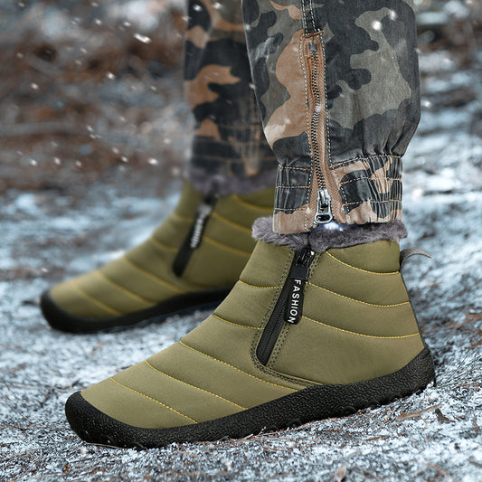 Men's Shoes Fleece-lined Thickened Non-slip Northeast Snow Boots