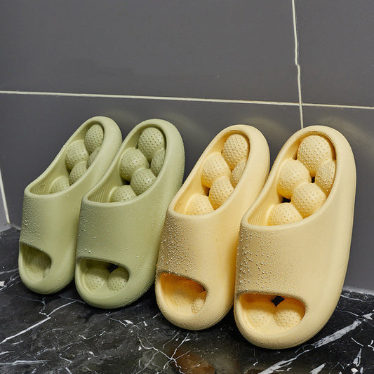 Ball Massage Sole Design Bathroom Slippers Women's House Shoes Indoor Non-Slip Floor Home Slippers Summer
